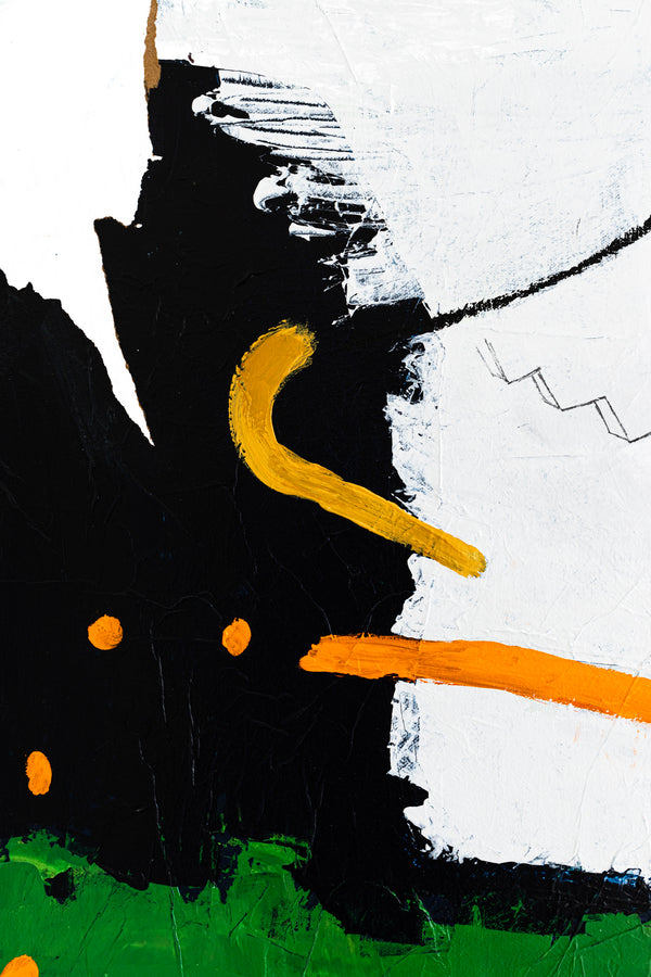 Original Abstract Painting with Dynamic Composition and Strong Colors, Modern Contemporary Art | Epoche I (40"x40")