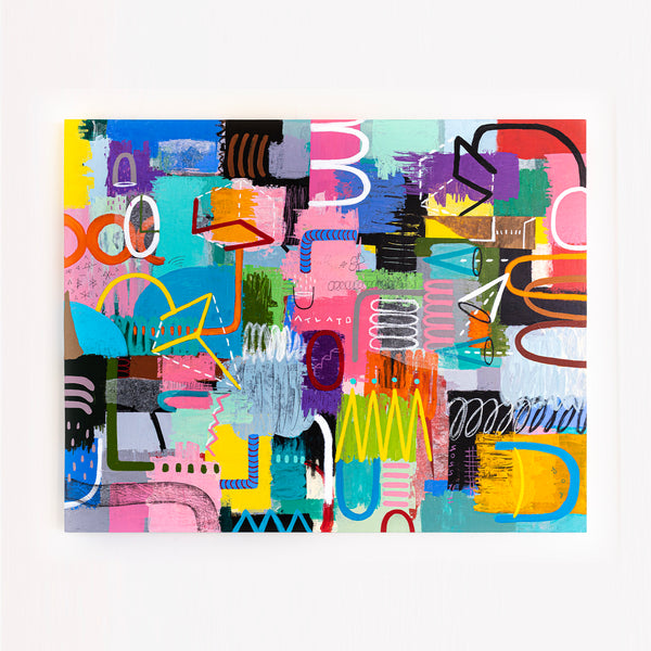 Harmonious Integration of Diverse Colors & Bold Space in Modern Abstract Expressionist Painting | Esprit (60"x48")