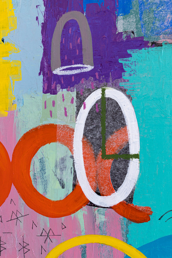 Harmonious Integration of Diverse Colors & Bold Space in Modern Abstract Expressionist Painting | Esprit (60"x48")