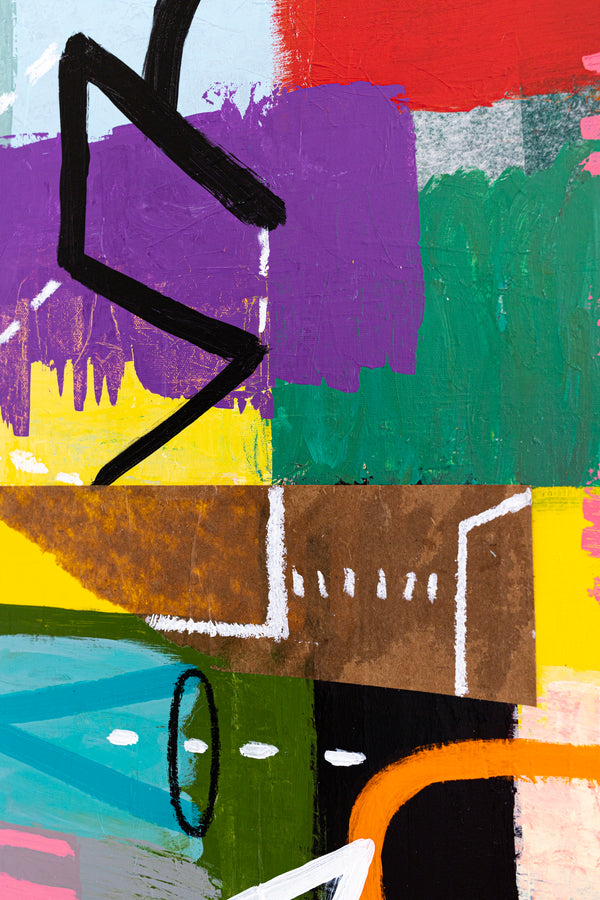 Harmonious Integration of Diverse Colors & Bold Space in Modern Abstract Expressionist Painting | Esprit (60"x48")