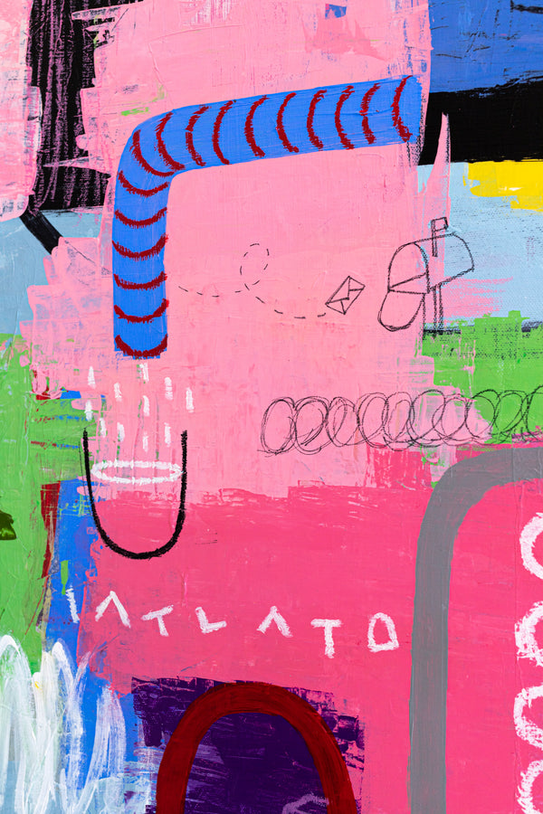 Harmonious Integration of Diverse Colors & Bold Space in Modern Abstract Expressionist Painting | Esprit (60"x48")