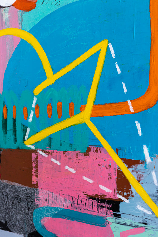 Harmonious Integration of Diverse Colors & Bold Space in Modern Abstract Expressionist Painting | Esprit (60"x48")