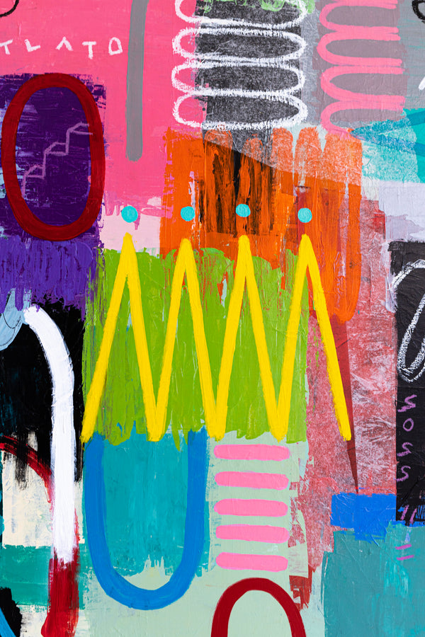 Harmonious Integration of Diverse Colors & Bold Space in Modern Abstract Expressionist Painting | Esprit (60"x48")