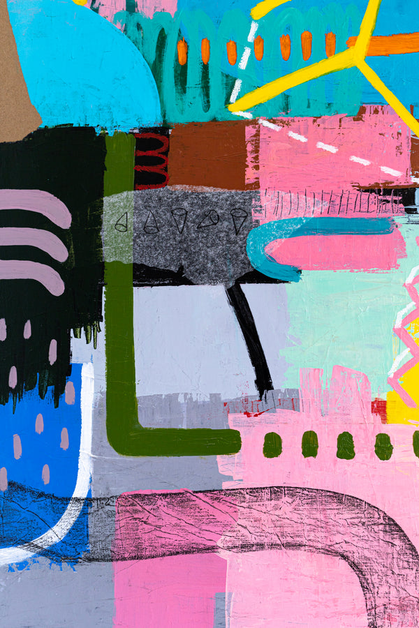 Harmonious Integration of Diverse Colors & Bold Space in Modern Abstract Expressionist Painting | Esprit (60"x48")