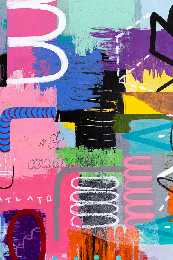 Harmonious Integration of Diverse Colors & Bold Space in Modern Abstract Expressionist Painting | Esprit (60"x48")