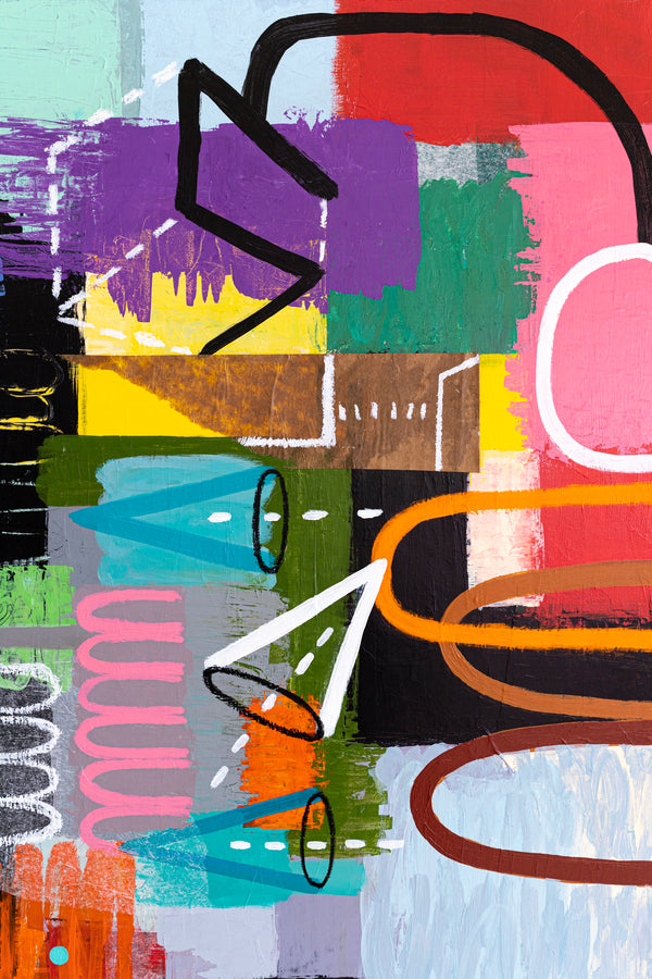 Harmonious Integration of Diverse Colors & Bold Space in Modern Abstract Expressionist Painting | Esprit (60"x48")