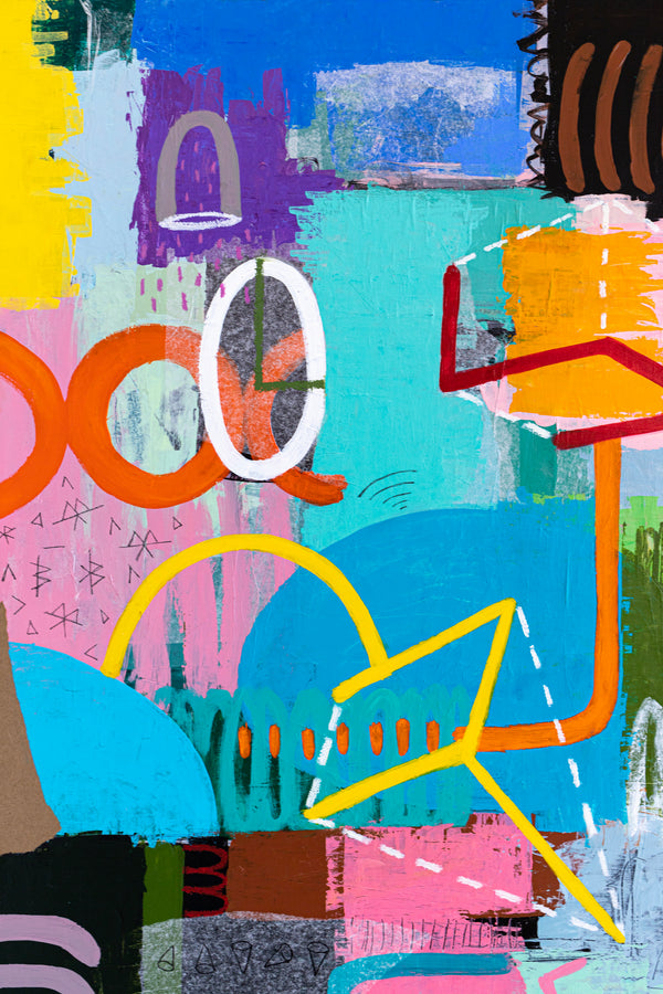 Harmonious Integration of Diverse Colors & Bold Space in Modern Abstract Expressionist Painting | Esprit (60"x48")