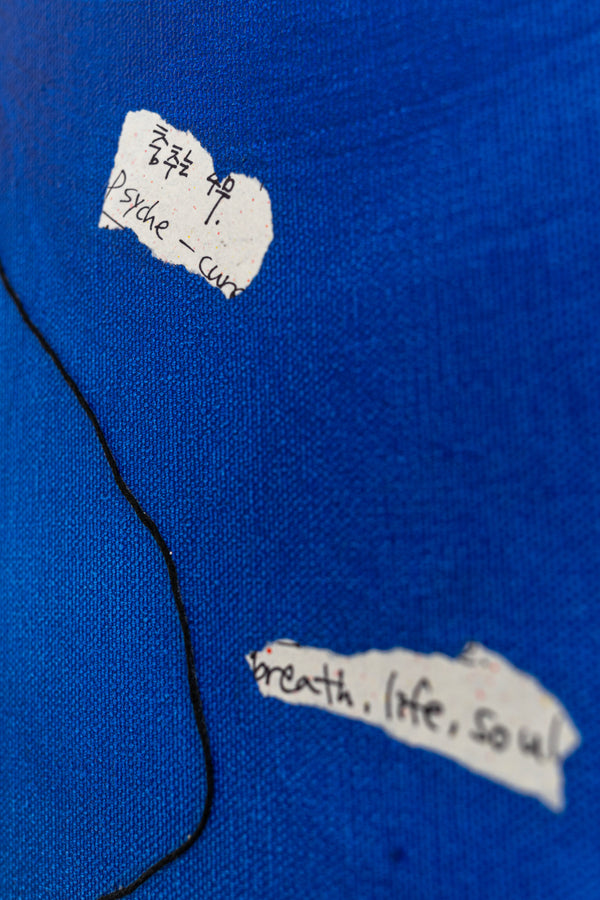 Blue-Toned Original Abstract Oil & Acrylic Painting, Modern Abstract Wall Art Celebrating the Beauty of Blank Space | Esse (32"x40")