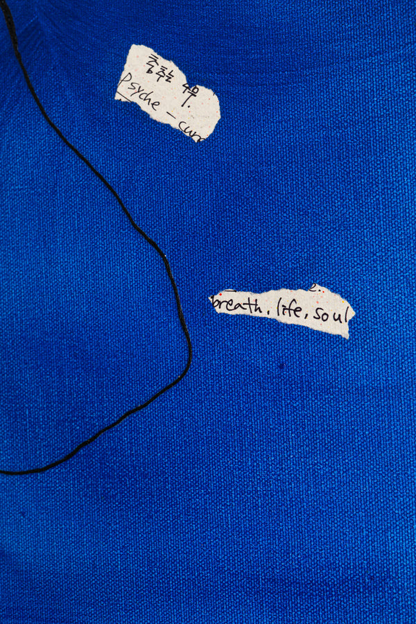 Blue-Toned Original Abstract Oil & Acrylic Painting, Modern Abstract Wall Art Celebrating the Beauty of Blank Space | Esse (32"x40")