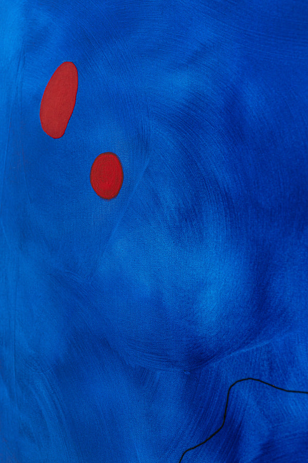 Blue-Toned Original Abstract Oil & Acrylic Painting, Modern Abstract Wall Art Celebrating the Beauty of Blank Space | Esse (32"x40")