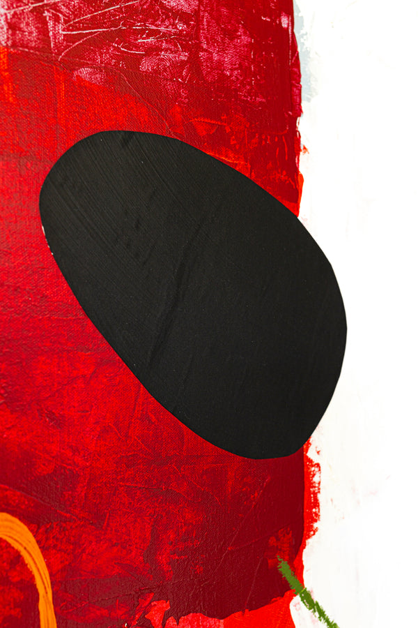 Communication Through Modern Abstract Expressionism Original Painting, Mixed Media Canvas Wall Art | Ex animo (48"x48")