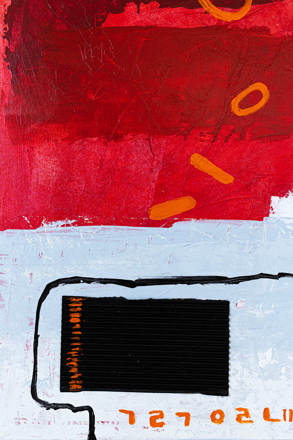 Communication Through Modern Abstract Expressionism Original Painting, Mixed Media Canvas Wall Art | Ex animo (48"x48")