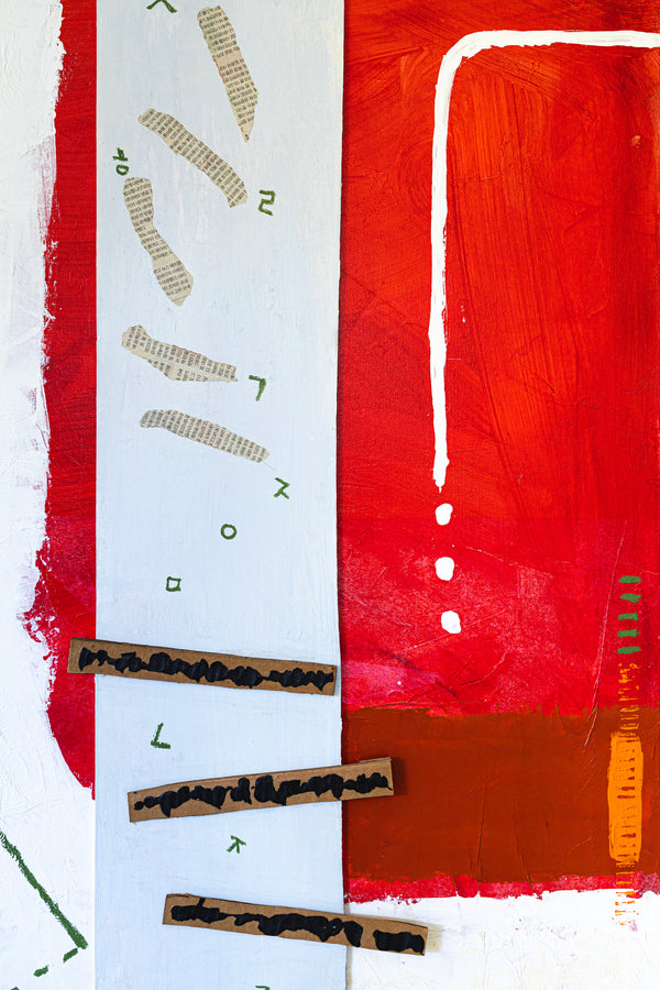 Communication Through Modern Abstract Expressionism Original Painting, Mixed Media Canvas Wall Art | Ex animo (48"x48")