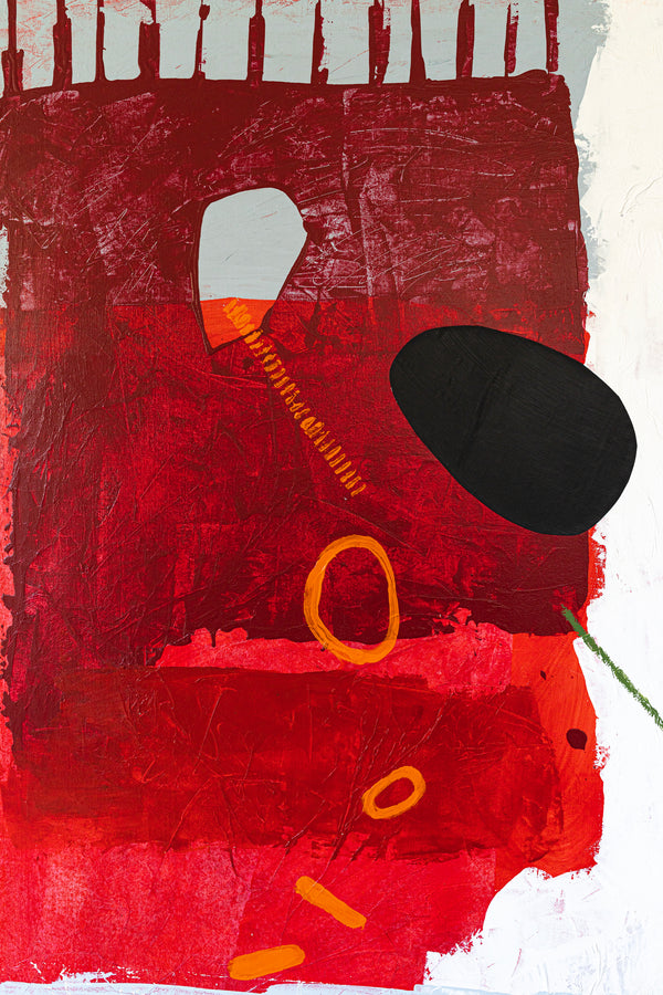 Communication Through Modern Abstract Expressionism Original Painting, Mixed Media Canvas Wall Art | Ex animo (48"x48")
