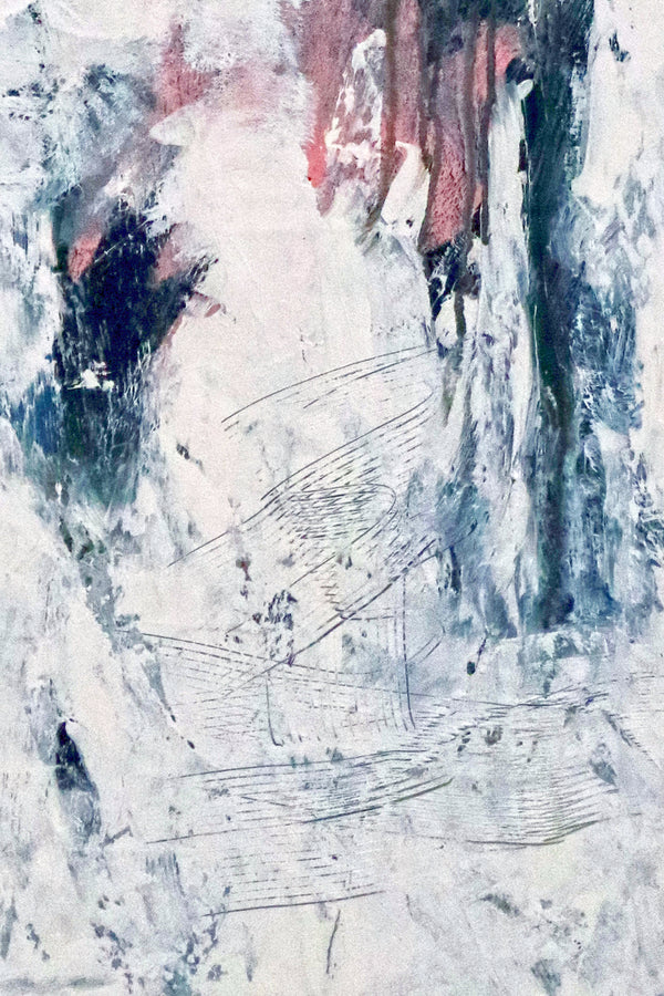 White in Acrylic Original Abstract Painting, Large Expressionist Modern Large Canvas Wall Art | Forgotten memories