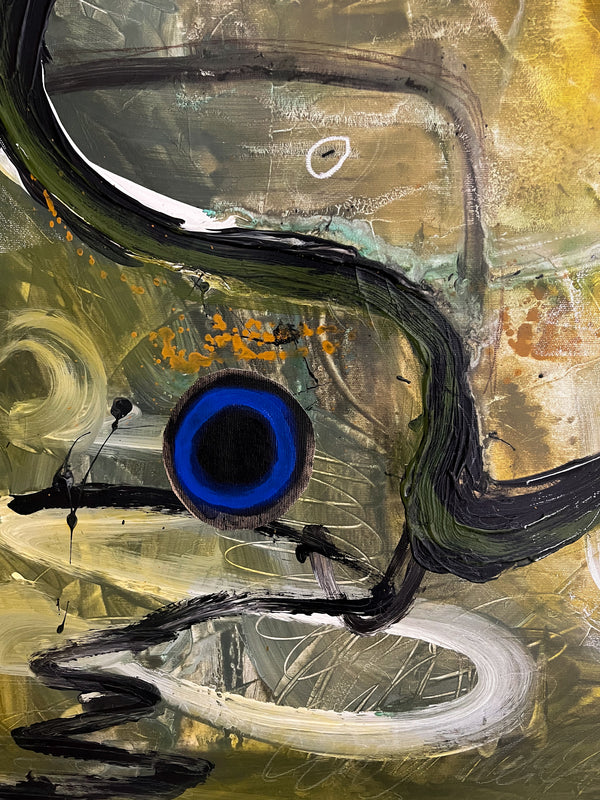Abstract Painting Original, Expressionism in Modern Abstract Wall Art | Freiburg II (50"x40")