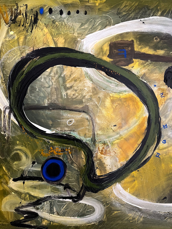 Abstract Painting Original, Expressionism in Modern Abstract Wall Art | Freiburg II (50"x40")