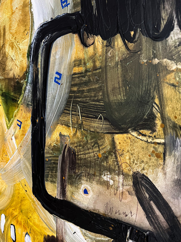 Abstract Painting Original, Expressionism in Modern Abstract Wall Art | Freiburg I (50"x40")