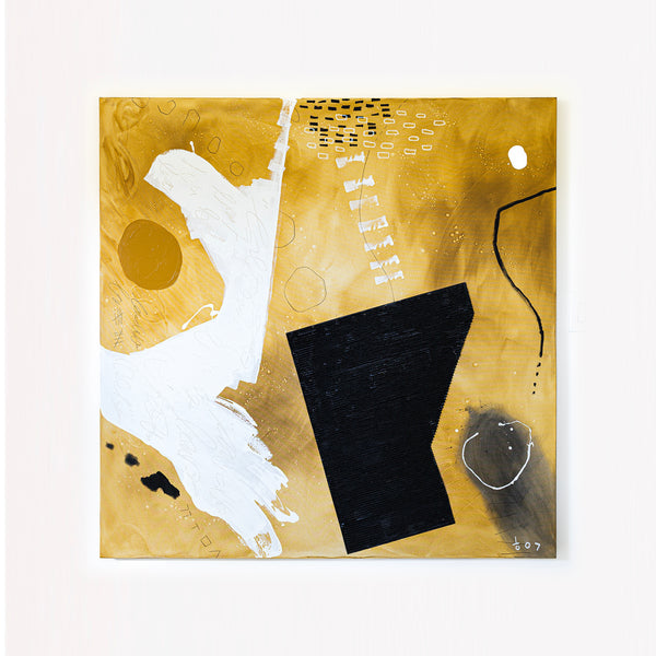Inspiration from Outer Galaxy in Modern Abstract Expressionism Original Painting, Extra Large Canvas Wall Art | Gnossienne no.2 (60"x60")