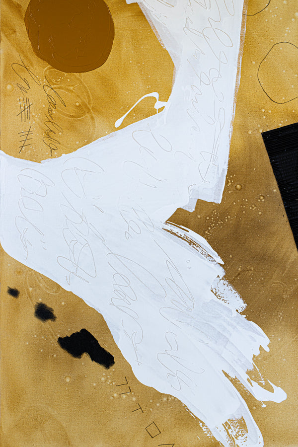 Inspiration from Outer Galaxy in Modern Abstract Expressionism Original Painting, Extra Large Canvas Wall Art | Gnossienne no.2 (60"x60")