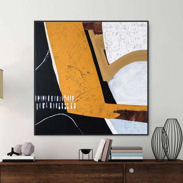 Romantic Anguish Embodied in Modern Abstract Original Acrylic Painting, Minimal & Peaceful Canvas Wall Art | Gorki