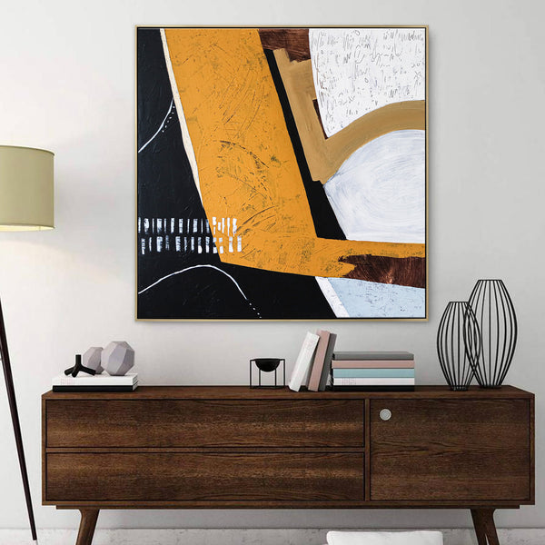 Romantic Anguish Embodied in Modern Abstract Original Acrylic Painting, Minimal & Peaceful Canvas Wall Art | Gorki