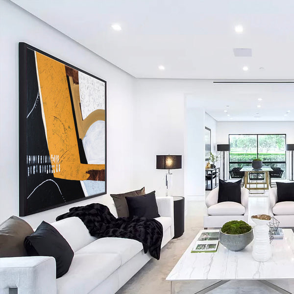 Romantic Anguish Embodied in Modern Abstract Original Acrylic Painting, Minimal & Peaceful Canvas Wall Art | Gorki