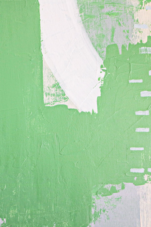 Contemporary Painting Expressionist Original Painting, Fresh Warmth in Green Tones, Modern Canvas Wall Art | Green sentimental (40"x40")