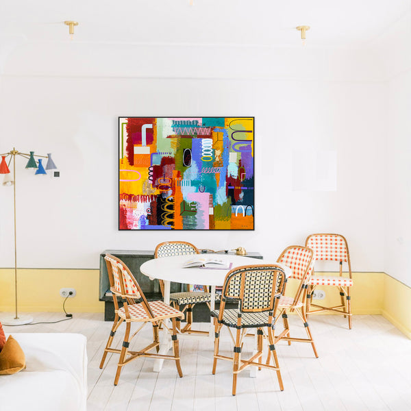 Bold Imaginations Modern Abstract Painting, Canvas Wall Art through Mixed Media | Haeyum II (72"x60")