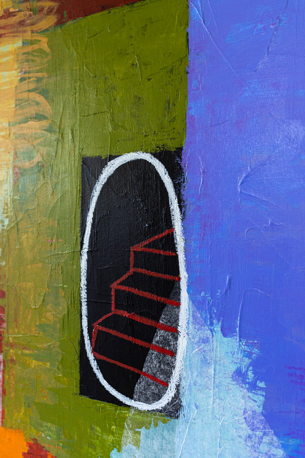 Bold Imaginations Modern Abstract Painting, Canvas Wall Art through Mixed Media | Haeyum II (72"x60")