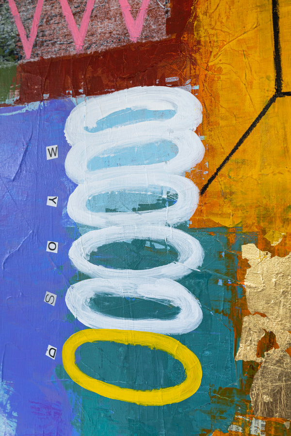 Bold Imaginations Modern Abstract Painting, Canvas Wall Art through Mixed Media | Haeyum II (72"x60")