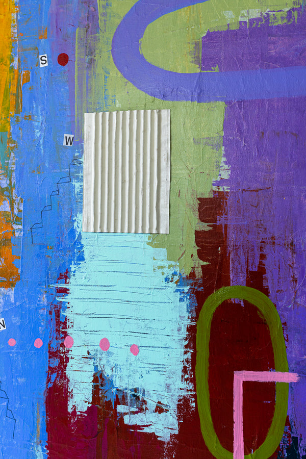 Bold Imaginations Modern Abstract Painting, Canvas Wall Art through Mixed Media | Haeyum II (72"x60")