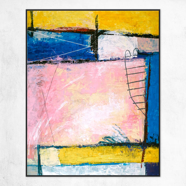 Original Modern Abstract Acrylic Painting, Large Canvas Wall Art, Offering a Vibrant Journey through Time | Hope