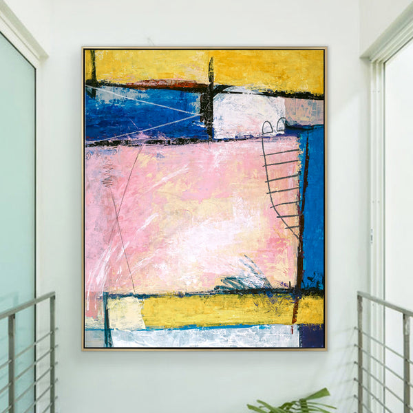 Original Modern Abstract Acrylic Painting, Large Canvas Wall Art, Offering a Vibrant Journey through Time | Hope