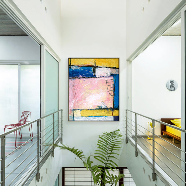 Original Modern Abstract Acrylic Painting, Large Canvas Wall Art, Offering a Vibrant Journey through Time | Hope