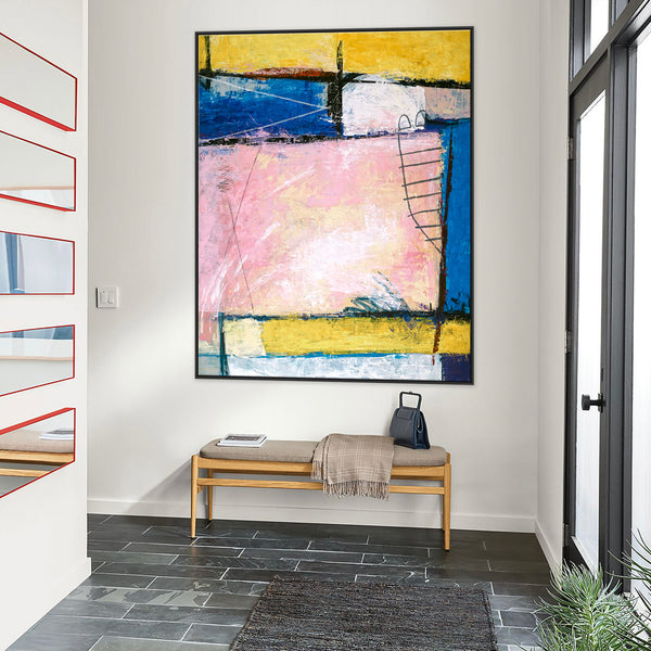 Original Modern Abstract Acrylic Painting, Large Canvas Wall Art, Offering a Vibrant Journey through Time | Hope