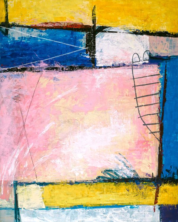 Original Modern Abstract Acrylic Painting, Large Canvas Wall Art, Offering a Vibrant Journey through Time | Hope