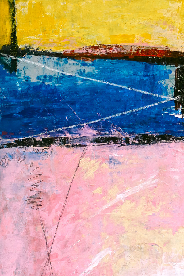 Original Modern Abstract Acrylic Painting, Large Canvas Wall Art, Offering a Vibrant Journey through Time | Hope