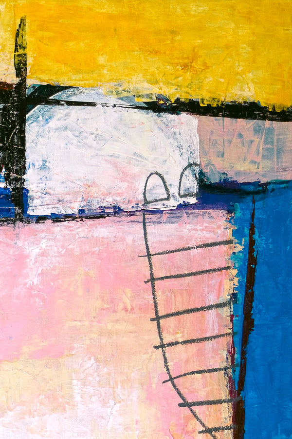 Beacon of Positivity in Original Modern Abstract Acrylic Painting, Large Canvas Wall Art | Hope (Square Ver.)