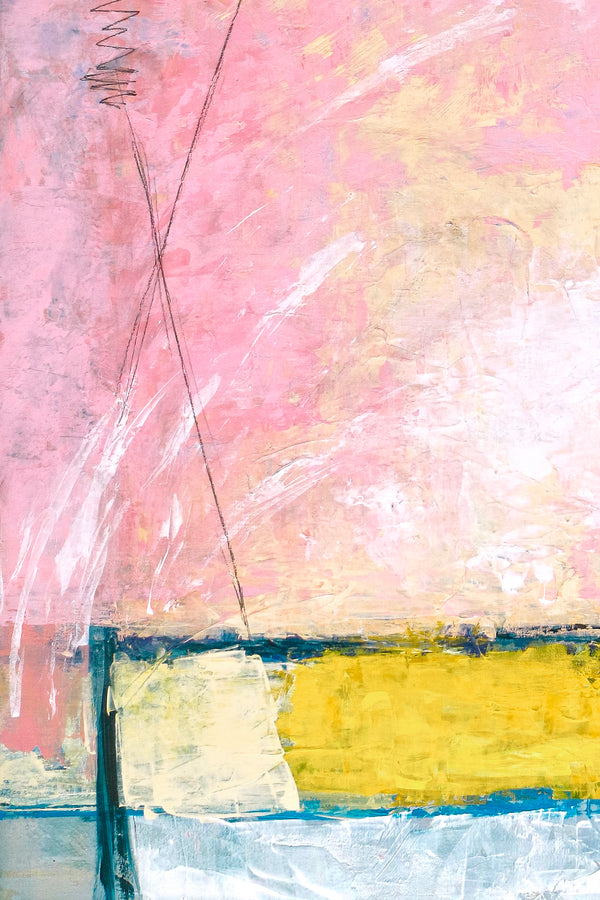 Beacon of Positivity in Original Modern Abstract Acrylic Painting, Large Canvas Wall Art | Hope (Square Ver.)