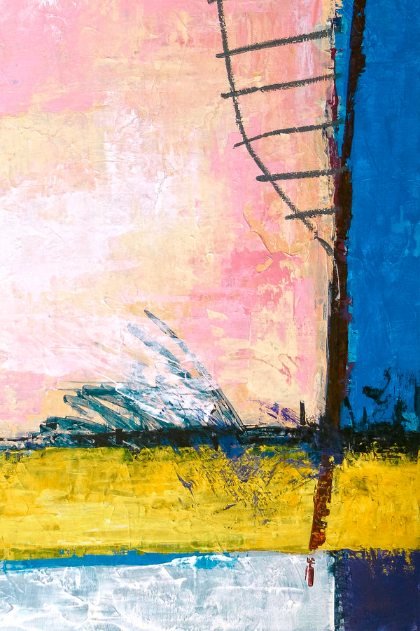 Original Modern Abstract Acrylic Painting, Large Canvas Wall Art, Offering a Vibrant Journey through Time | Hope