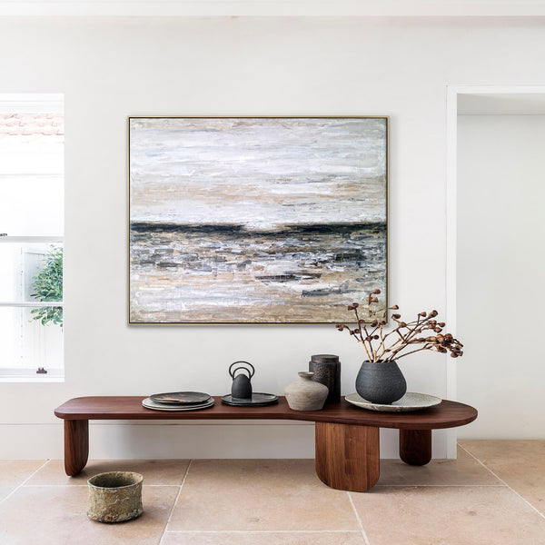 Impressionism & Abstract Expressionist Modern Abstract Original Acrylic Painting, Large Canvas Wall Art | Horizon