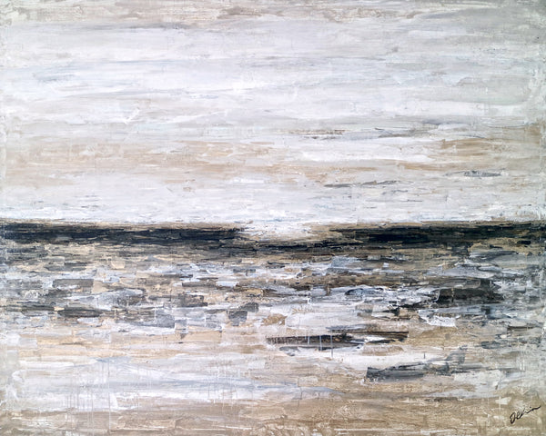 Impressionism & Abstract Expressionist Modern Abstract Original Acrylic Painting, Large Canvas Wall Art | Horizon