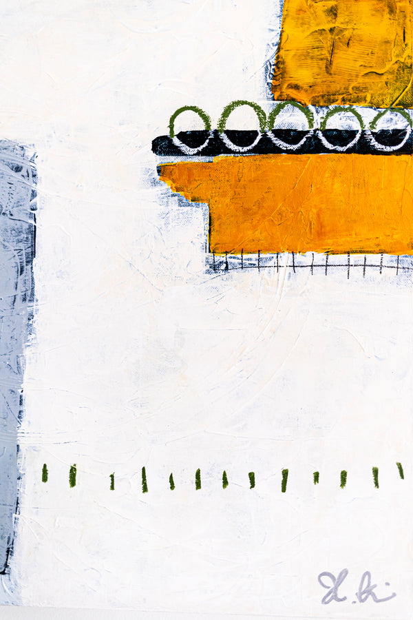 Bright and Cheerful Original Abstract Colorful Painting in Acrylic, Playful Large Modern Canvas Wall Art | Ifle