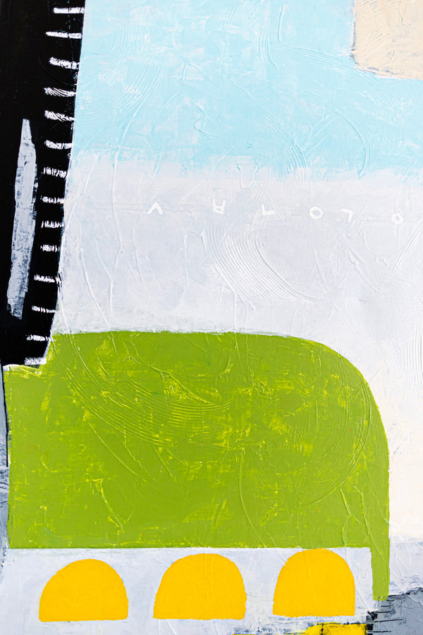 Bright and Cheerful Original Abstract Colorful Painting in Acrylic, Playful Large Modern Canvas Wall Art | Ifle