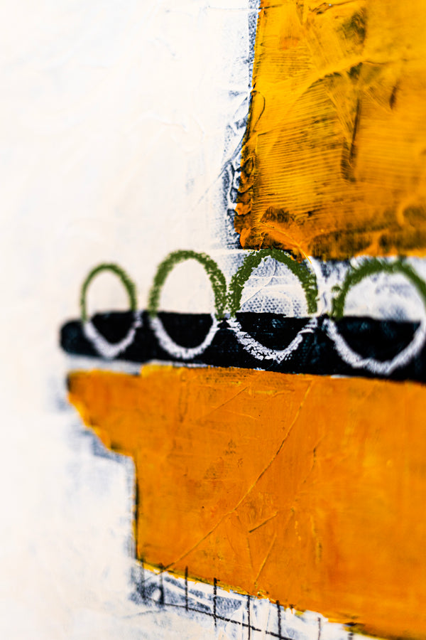 Bright and Cheerful Original Abstract Colorful Painting in Acrylic, Playful Large Modern Canvas Wall Art | Ifle