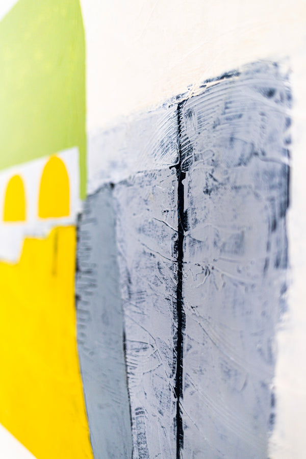 Bright and Cheerful Original Abstract Colorful Painting in Acrylic, Playful Large Modern Canvas Wall Art | Ifle