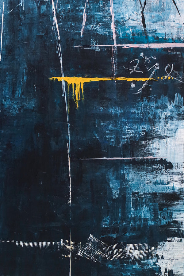 Original Abstract Acrylic Painting, Large Modern Canvas Wall Art of Mountain Serenity | If you go to the mountain