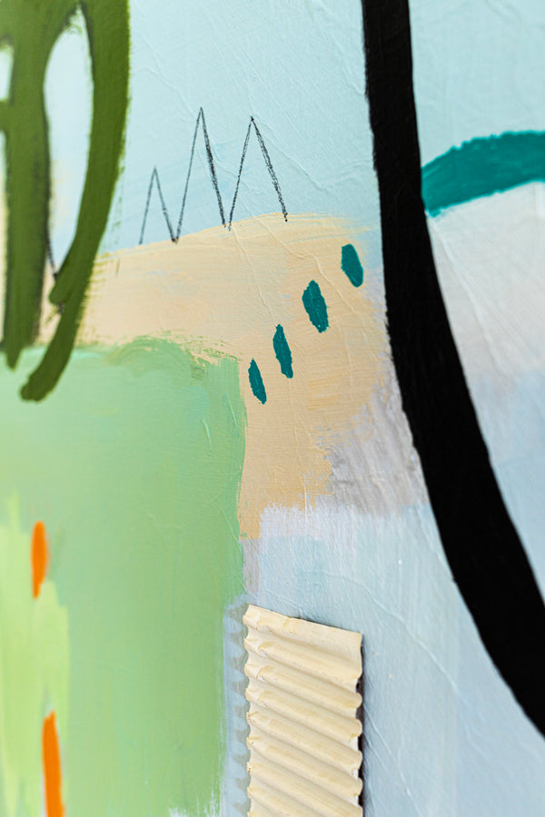 Light and Lively Modern Abstract Painting, Unleashing Joy through Modern Abstract Wall Art | In ore somnium (48"x48")