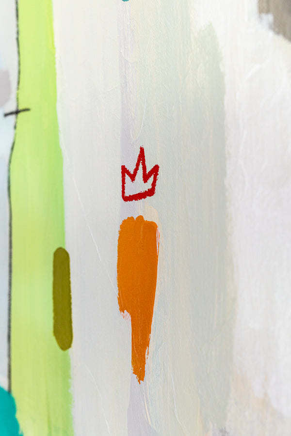 Light and Lively Modern Abstract Painting, Unleashing Joy through Modern Abstract Wall Art | In ore somnium (48"x48")